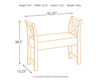 Thumbnail for Abbonto - Warm Brown - Accent Bench - Tony's Home Furnishings