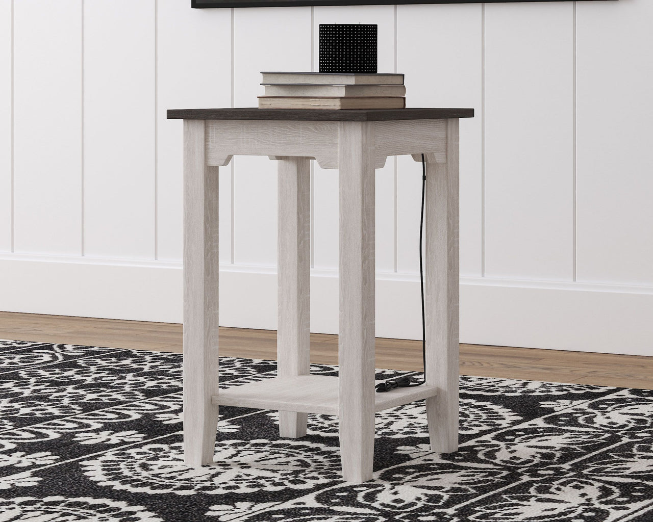 Dorrinson - White / Black / Gray - Chair Side End Table - Tony's Home Furnishings