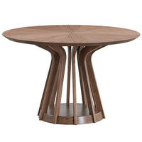 Seda - Round Dining Table - Walnut Finish - Tony's Home Furnishings