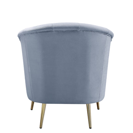 Bayram - Chair - Light Gray Velvet ACME 