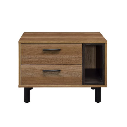 Trolgar - Accent Table - Brown Oak & Black Finish ACME 