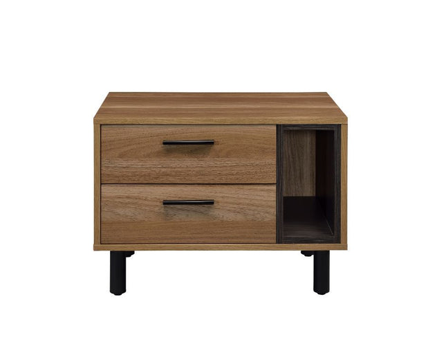 Trolgar - Accent Table - Brown Oak & Black Finish ACME 