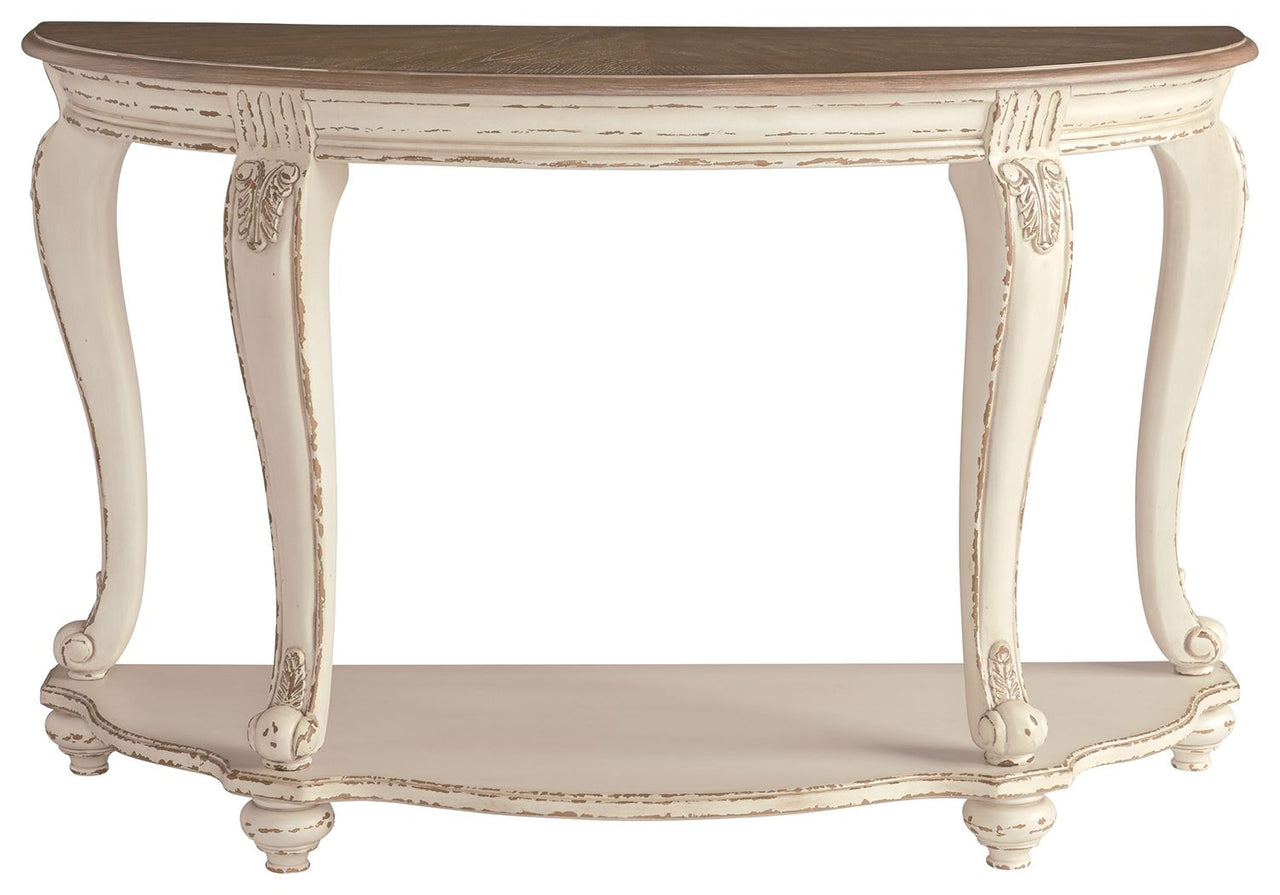 Realyn - White / Brown - Sofa Table - Tony's Home Furnishings