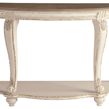 Realyn - White / Brown - Sofa Table Ashley Furniture 