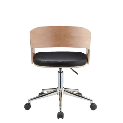 Yoshiko - Office Chair - Black PU & Beech ACME 