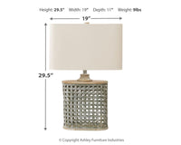 Thumbnail for Deondra - Gray - Metal Table Lamp