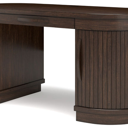 Korestone - Warm Brown - 3 Pc. - Home Office Desk, Chair, Credenza Signature Design by Ashley® 