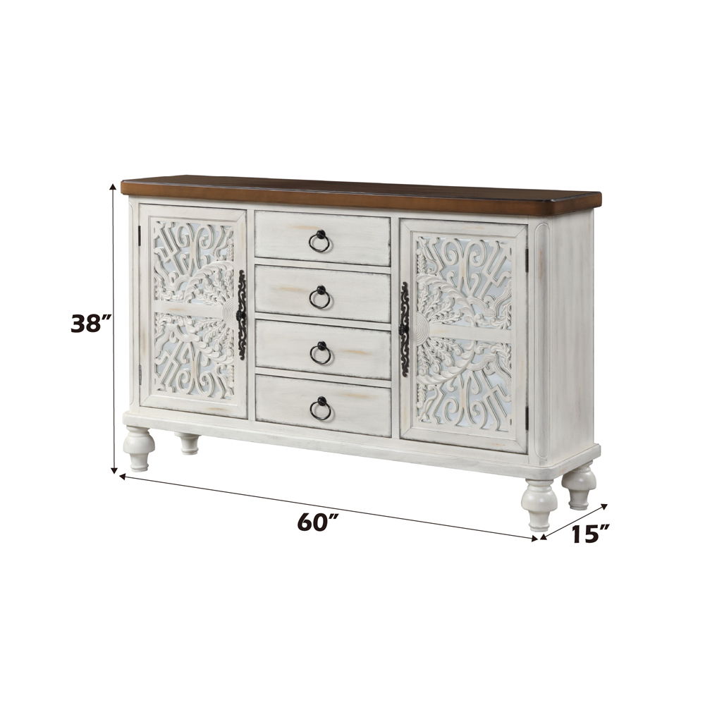 Vermont - Accent Table - Antique White ACME 