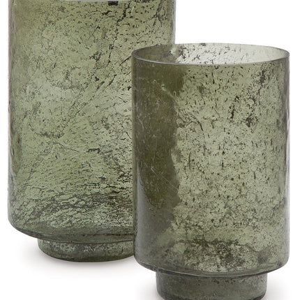 Clarkton - Green - Candle Holder Set (Set of 2) Signature Design by Ashley® 