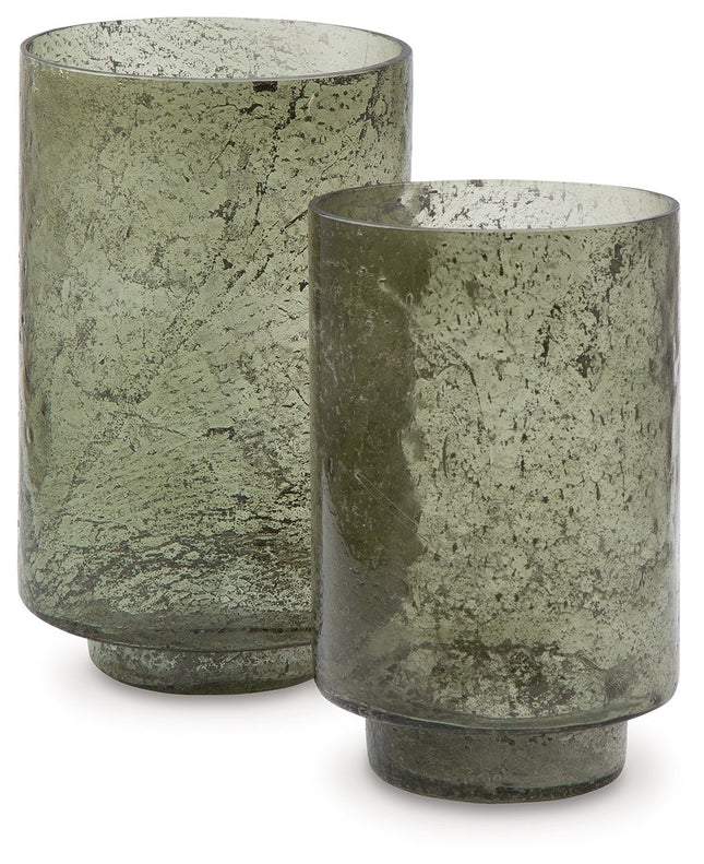 Clarkton - Green - Candle Holder Set (Set of 2) Signature Design by Ashley® 