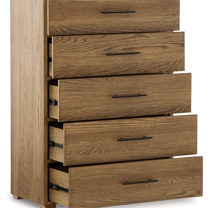 Dakmore - Brown - Five Drawer Chest Signature Design by Ashley® 