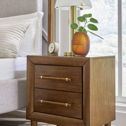 Lyncott - Brown - Two Drawer Night Stand Signature Design by Ashley® 