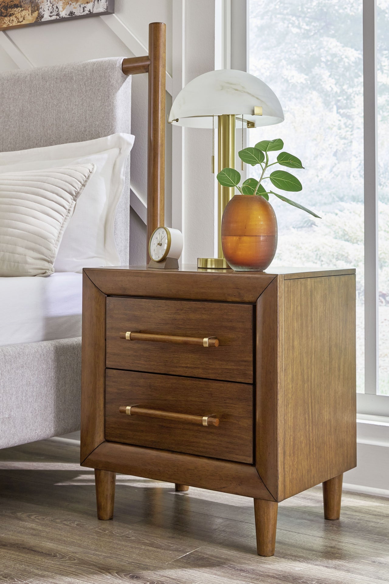 Lyncott - Brown - Two Drawer Night Stand Signature Design by Ashley® 