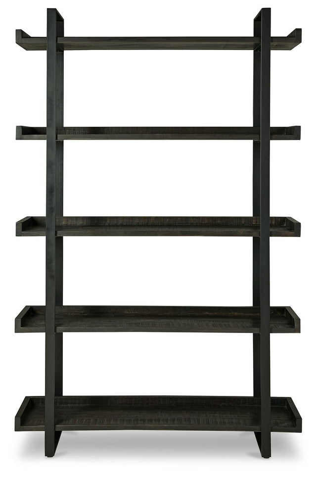 Kevmart - Grayish Brown / Black - Bookcase Signature Design by Ashley® 