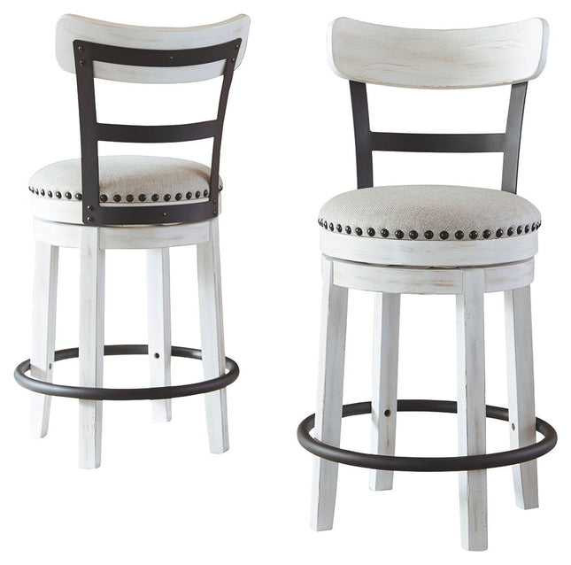 Valebeck - Full Back Swivel Stool Signature Design by Ashley® 