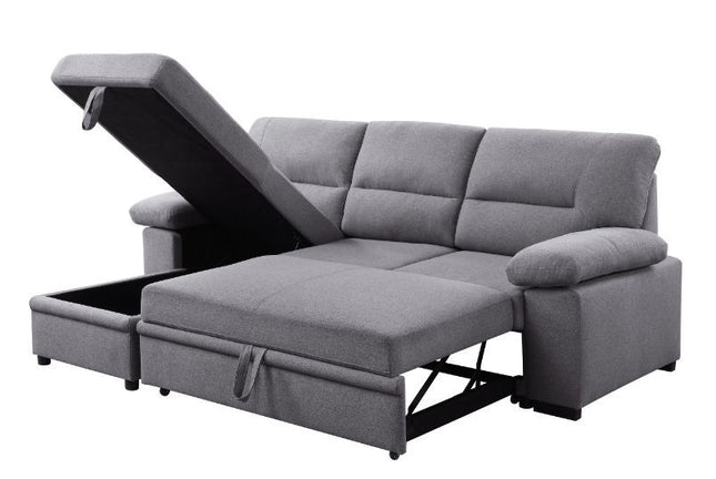 Nazli - Sectional Sofa - Gray Fabric ACME 