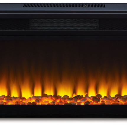 Entertainment - Black - Wide Fireplace Insert Ashley Furniture 