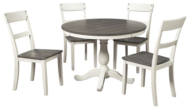 Nelling - White / Brown / Beige- Dining Room Table Signature Design by Ashley® 