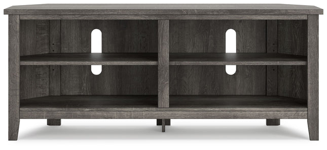 Arlenbry - Gray - Medium Corner TV Stand Signature Design by Ashley® 