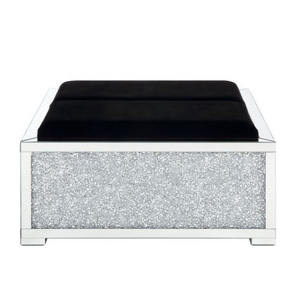 Noralie - Ottoman - Mirrored & Faux Diamonds ACME 