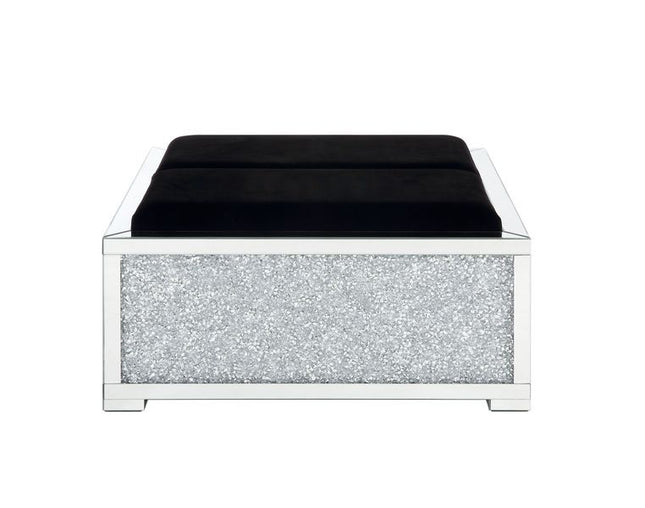 Noralie - Ottoman - Mirrored & Faux Diamonds ACME 