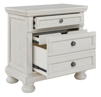 Thumbnail for Robbinsdale - Antique White - Two Drawer Night Stand