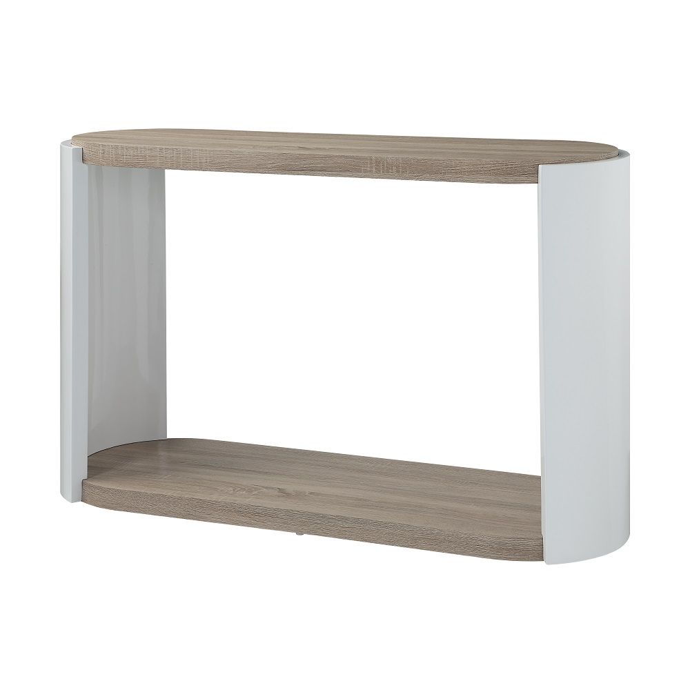 Zoma - Sofa Table - Oak & White High ACME 
