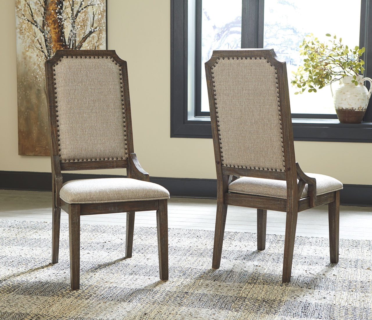 Wyndahl - Rustic Brown - Dining Uph Side Chair (Set of 2) - Framed Back - Tony's Home Furnishings