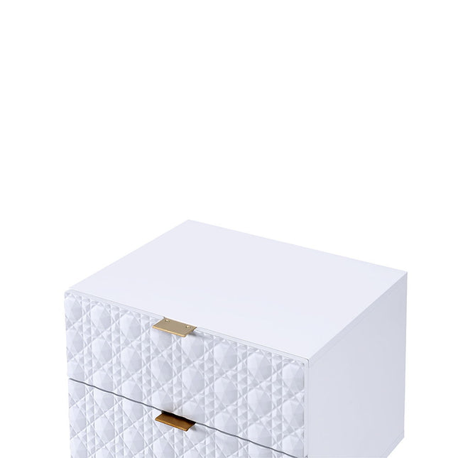 Maisey II - Nightstand - White & Gold ACME 