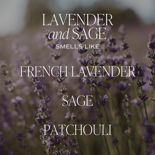 Lavender and Sage Soy Candle - Clear Jar - 9 oz Sweet Water Decor 