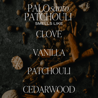 Thumbnail for Palo Santo Patchouli Soy Candle - Clear Jar - 9 oz - Tony's Home Furnishings