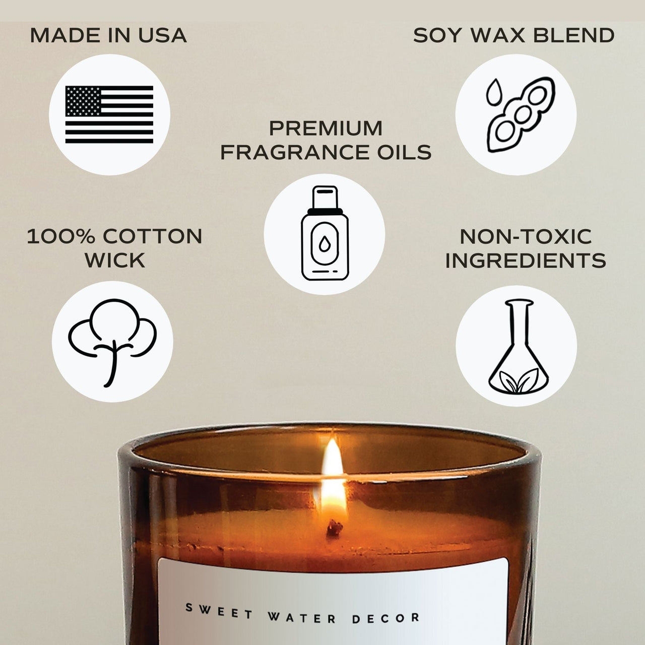 Warm and Cozy Soy Candle - Amber Jar - 11 oz - Tony's Home Furnishings