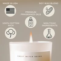 Thumbnail for Salt and Sea Soy Candle - White Jar - 11 oz - Tony's Home Furnishings