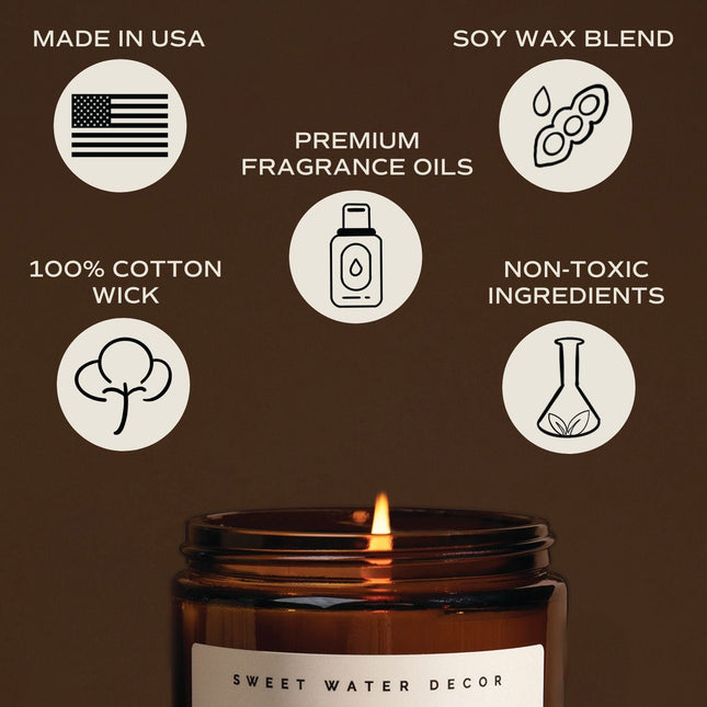 Fresh Coffee Soy Candle - Amber Jar - 9 oz - Tony's Home Furnishings