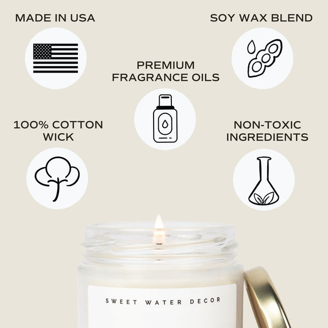 Weekend Soy Candle - Clear Jar - 9 oz - Tony's Home Furnishings