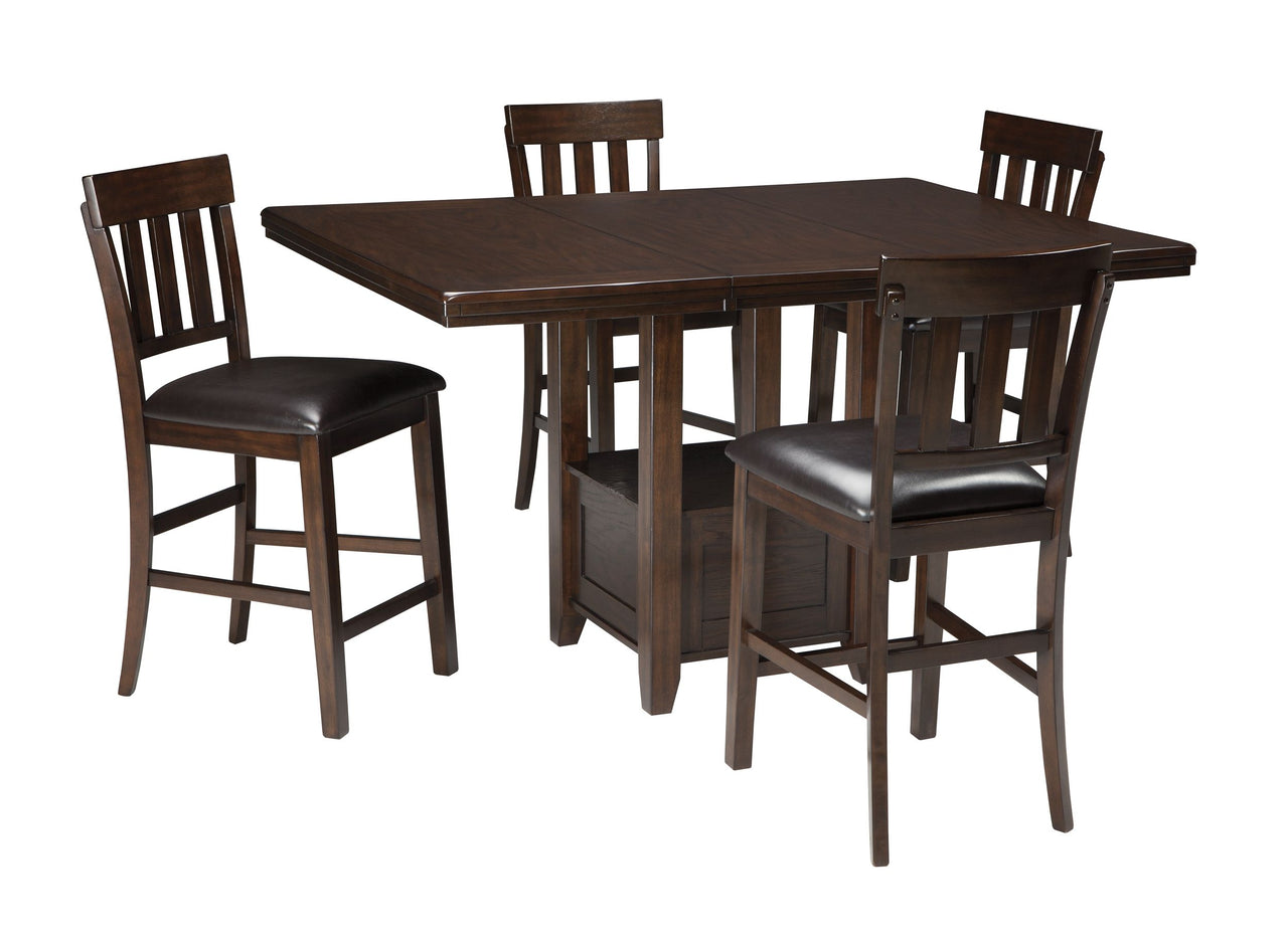 Haddigan - Dark Brown - Rectangular Dining Room Counter Extension Table - Tony's Home Furnishings