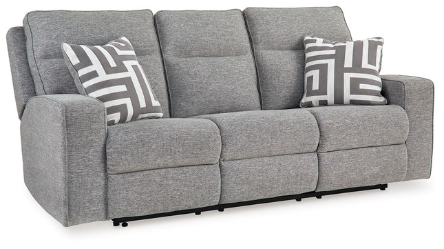 Biscoe - Pewter - Power Reclining Sofa With Adj Headrest Signature Design by Ashley® 