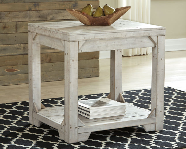 Fregine - Whitewash - Rectangular End Table Ashley Furniture 