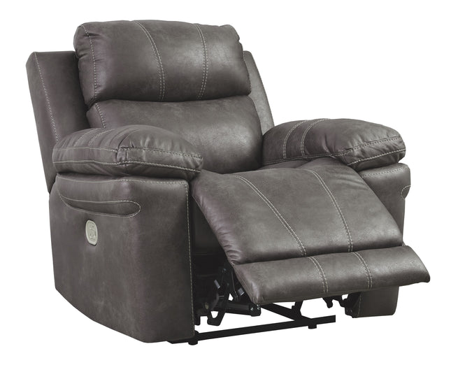 Erlangen - Dark Gray - Pwr Recliner/Adj Headrest Ashley Furniture 