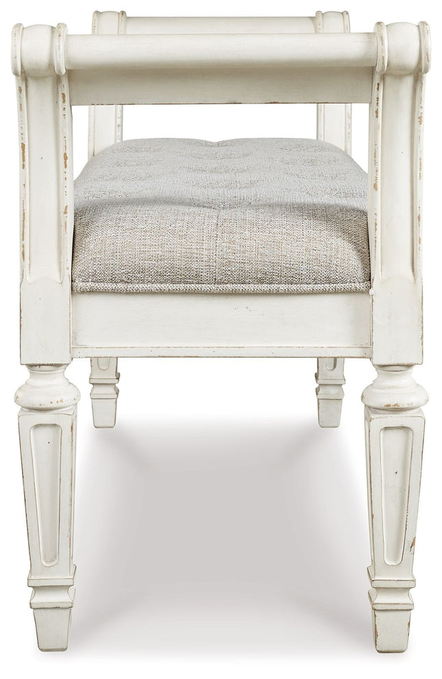 Realyn - Antique White - Accent Bench Ashley Furniture 