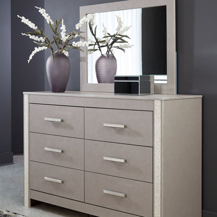 Surancha - Gray - Dresser And Mirror Signature Design by Ashley® 