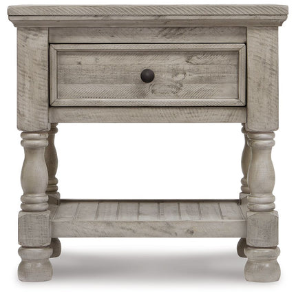 Harrastone - Gray - One Drawer Night Stand Millennium® by Ashley 