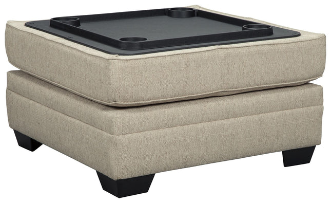 Luxora - Bisque - Ottoman With Storage Ashley Furniture 