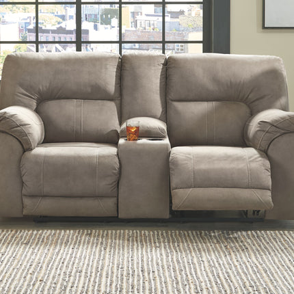 Cavalcade - Reclining Loveseat W/Console Ashley Furniture 