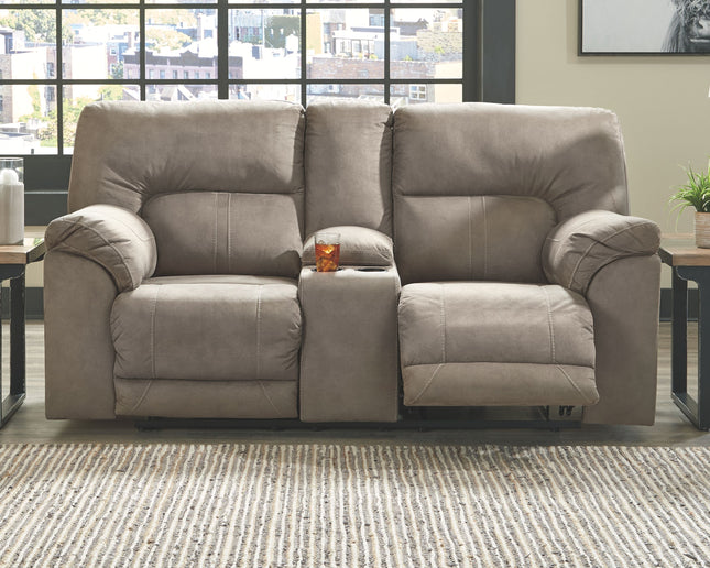 Cavalcade - Reclining Loveseat W/Console Ashley Furniture 