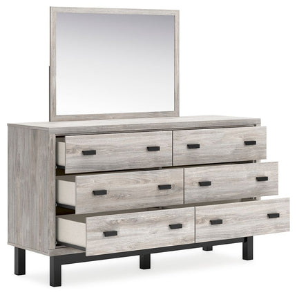 Vessalli - Gray - Dresser And Mirror Signature Design by Ashley® 