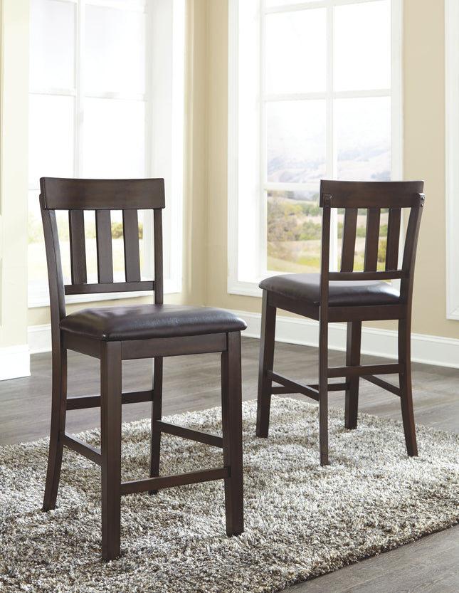 Haddigan - Dark Brown - Upholstered Barstool (Set of 2) Ashley Furniture 