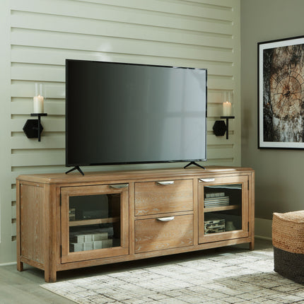 Rencott - Light Brown - Extra Large TV Stand Signature Design by Ashley® 