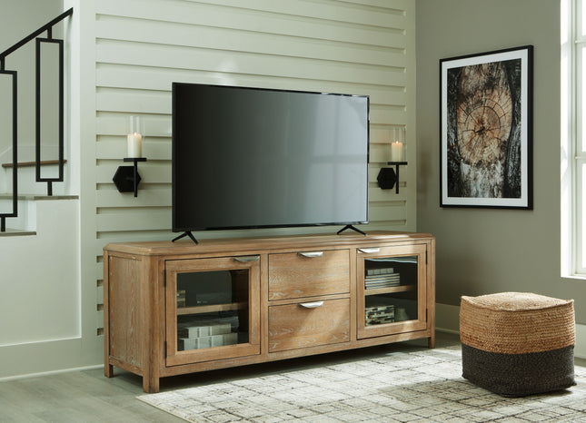 Rencott - Light Brown - Extra Large TV Stand Signature Design by Ashley® 