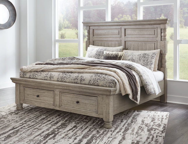 Harrastone - Gray - California King Panel Bed Millennium® by Ashley 